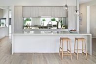 Luxury Prefab Cupboard Particle Board Kitchen Cabinets With Precut Granite Countertops
