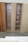 Eco Friendly Wood Clothes Storage Cabinets , Gray High Gloss Sliding Wardrobe