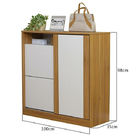 Durable Pine Wooden Shoe Cabinet / Wear Resistant Colored Paulownia Shoe Cabinet