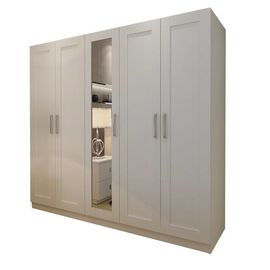 Moisture Proof Particle Board Wardrobe Cabinets with mirror For Commercial Office Building