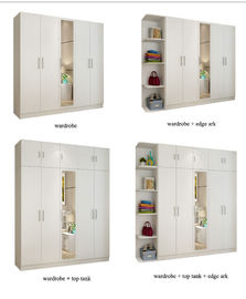 Moisture Proof Particle Board Wardrobe Cabinets with mirror For Commercial Office Building